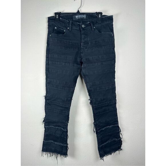 Valabasas Other - Valabasas Stacked Black Flare Stretch Denim Jeans Men's Sz 32